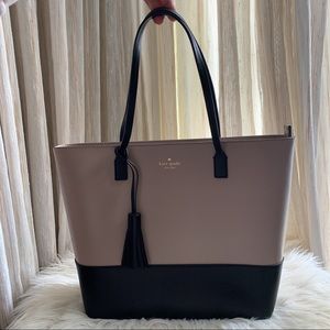 KATE SPADE LARGE LEATHER TOTE BAG